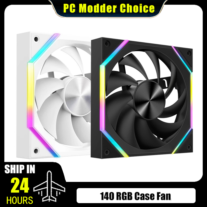 Gaming Accessories For Setup - 140 Case Fan ARGB, Silent 6-30dBa