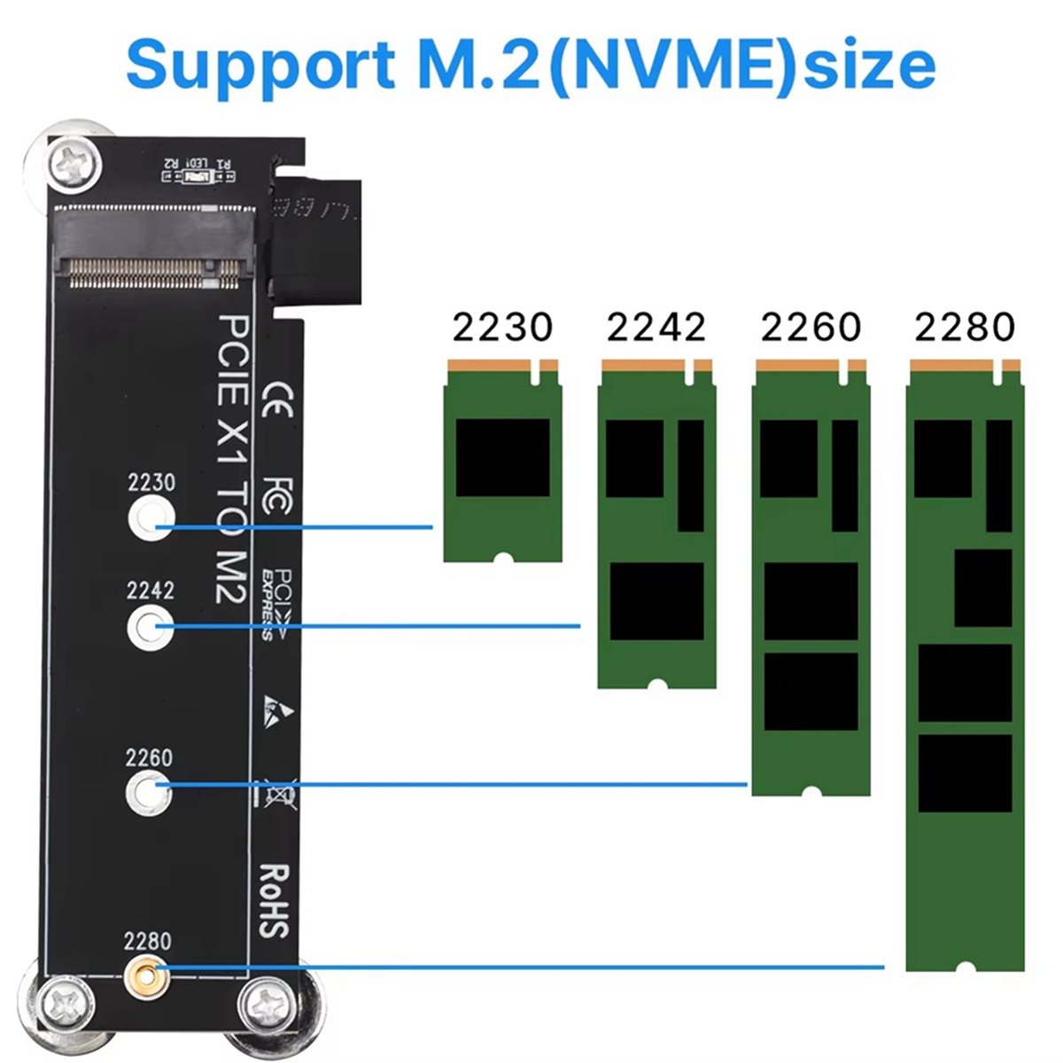 L77A PCI-E 3.0 X1 to M.2 NVMe  - огляд і ціна Pcie Extension Cable