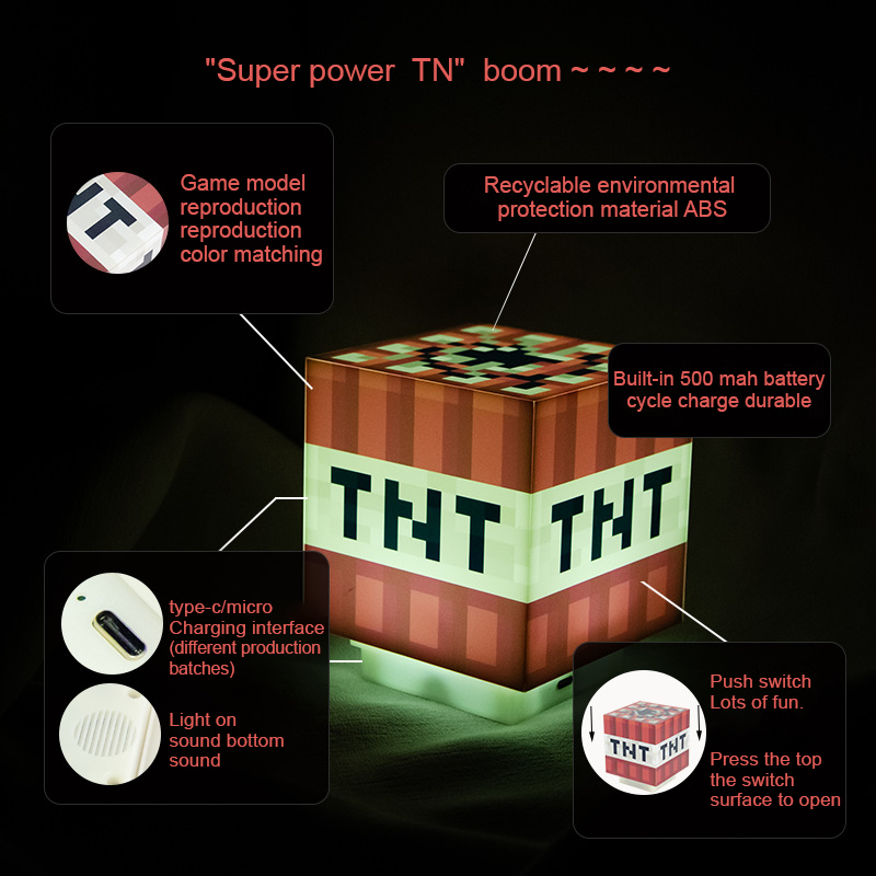 LED TNT Light with Official Ga - огляд і ціна Gaming Accessories Minecraft