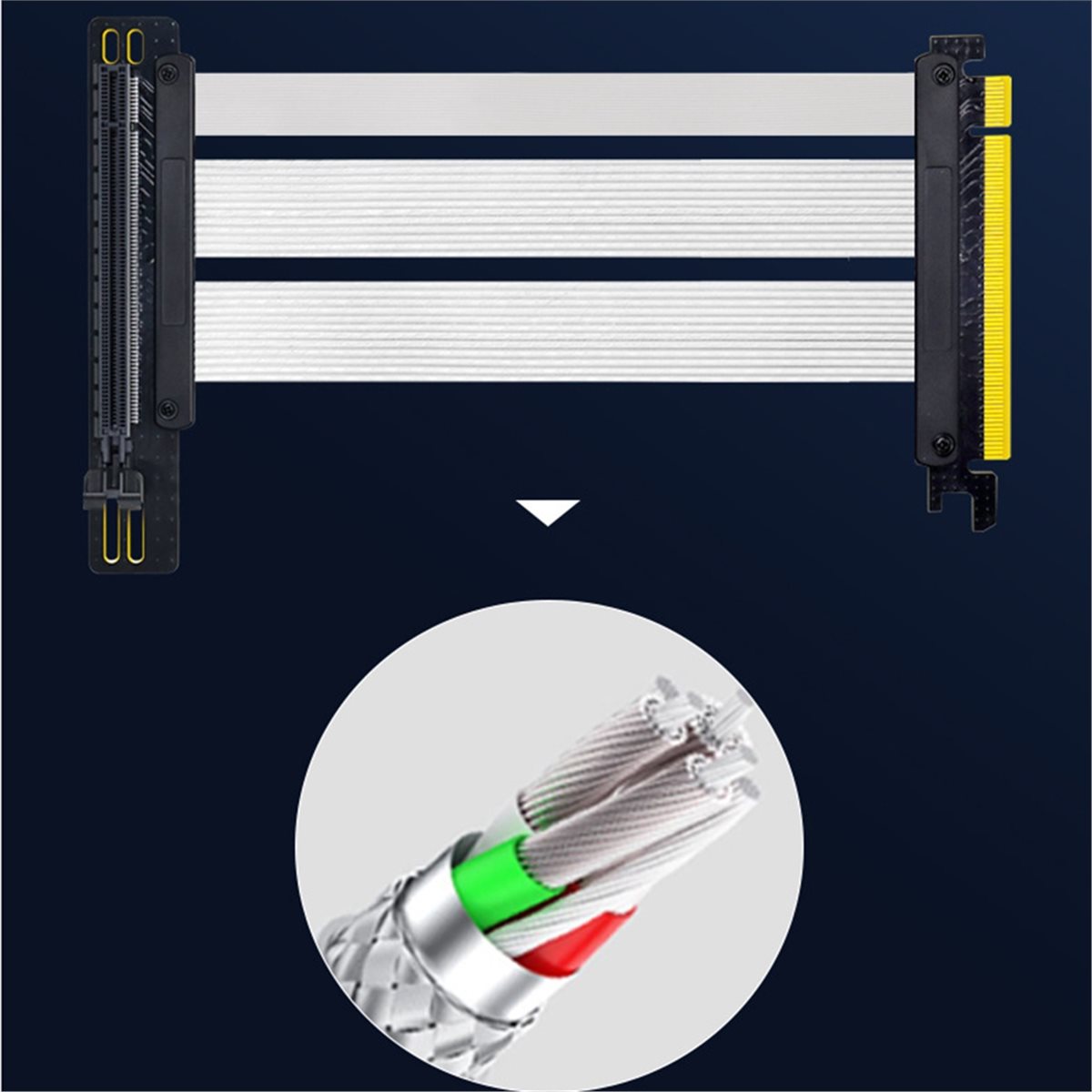 HDL PCIe 5.0 X16 Riser Cable f - огляд і ціна Pcie Extension Cable