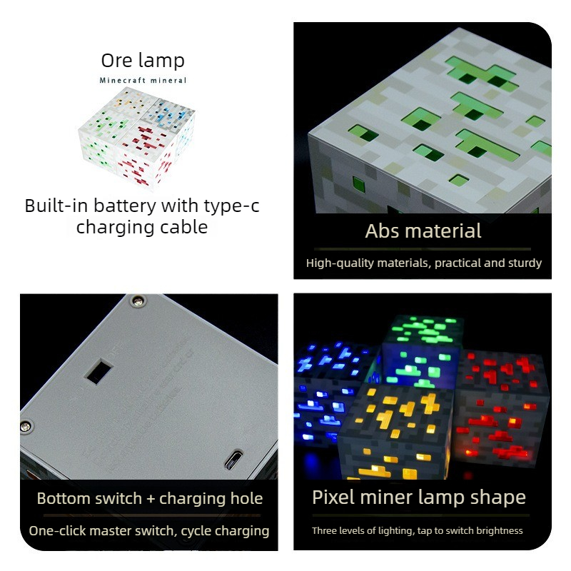 LED Night Light Game Torch Lam - огляд і ціна Gaming Accessories Minecraft
