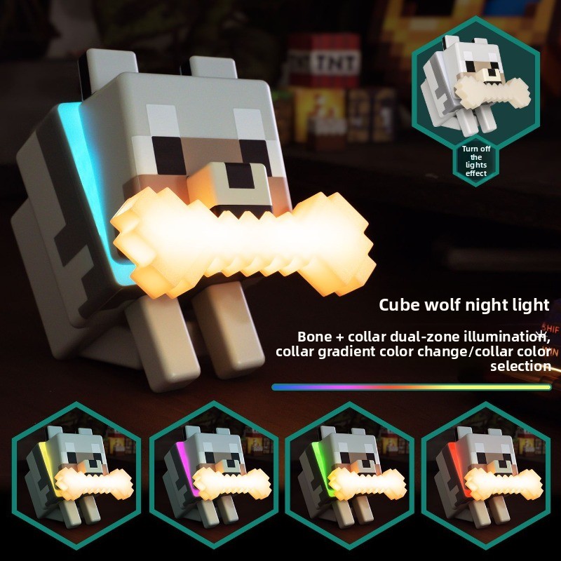 Wolf Dog LED Night Light Toys  - огляд і ціна Gaming Accessories Minecraft