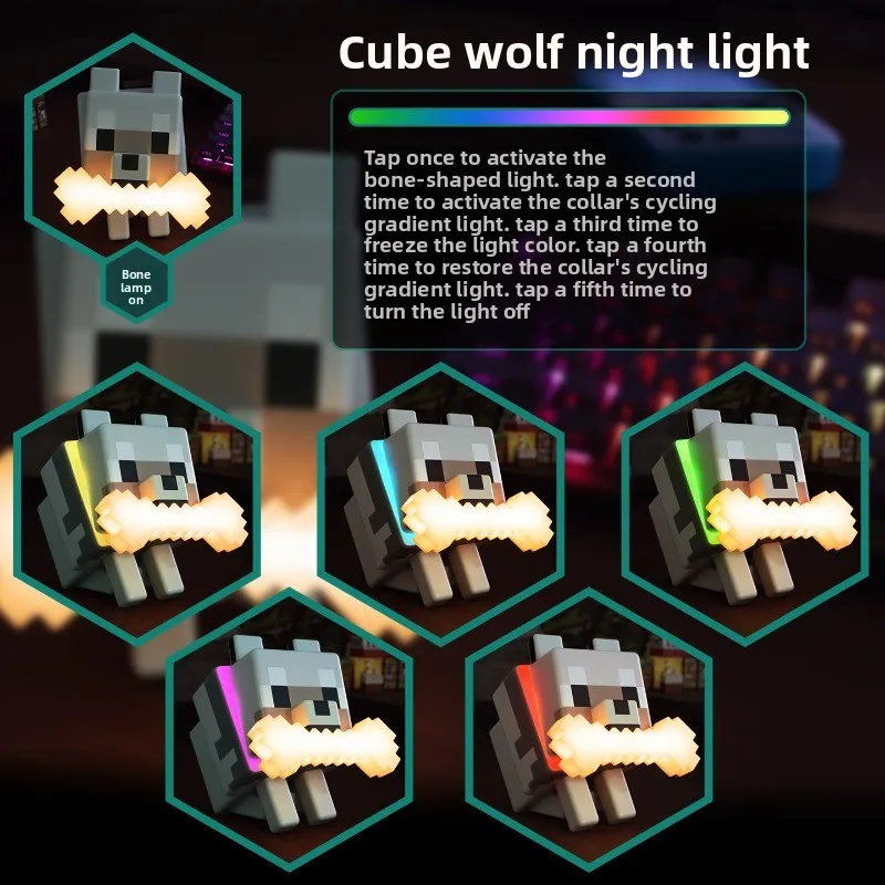 Wolf Dog LED Night Light Toys  - огляд і ціна Gaming Accessories Minecraft