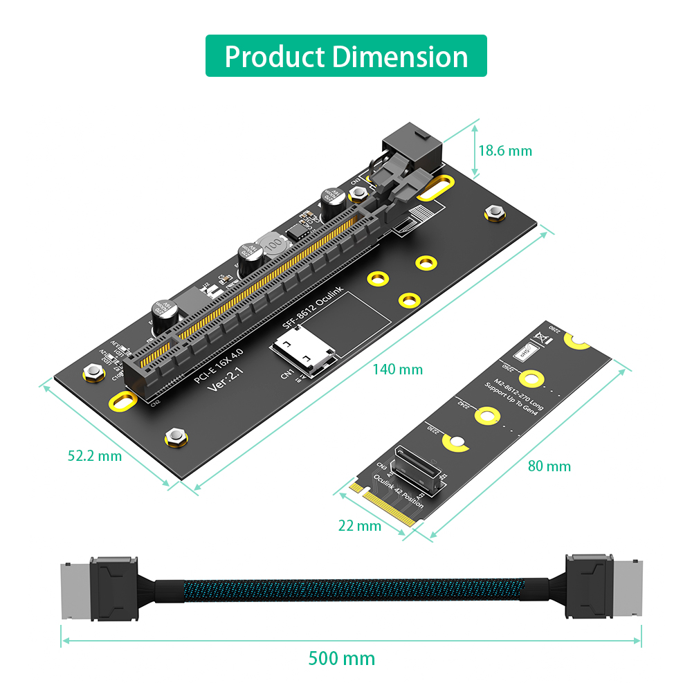 new M.2 M-Key 2242/2260/2280 t - огляд і ціна Pcie Extension Cable