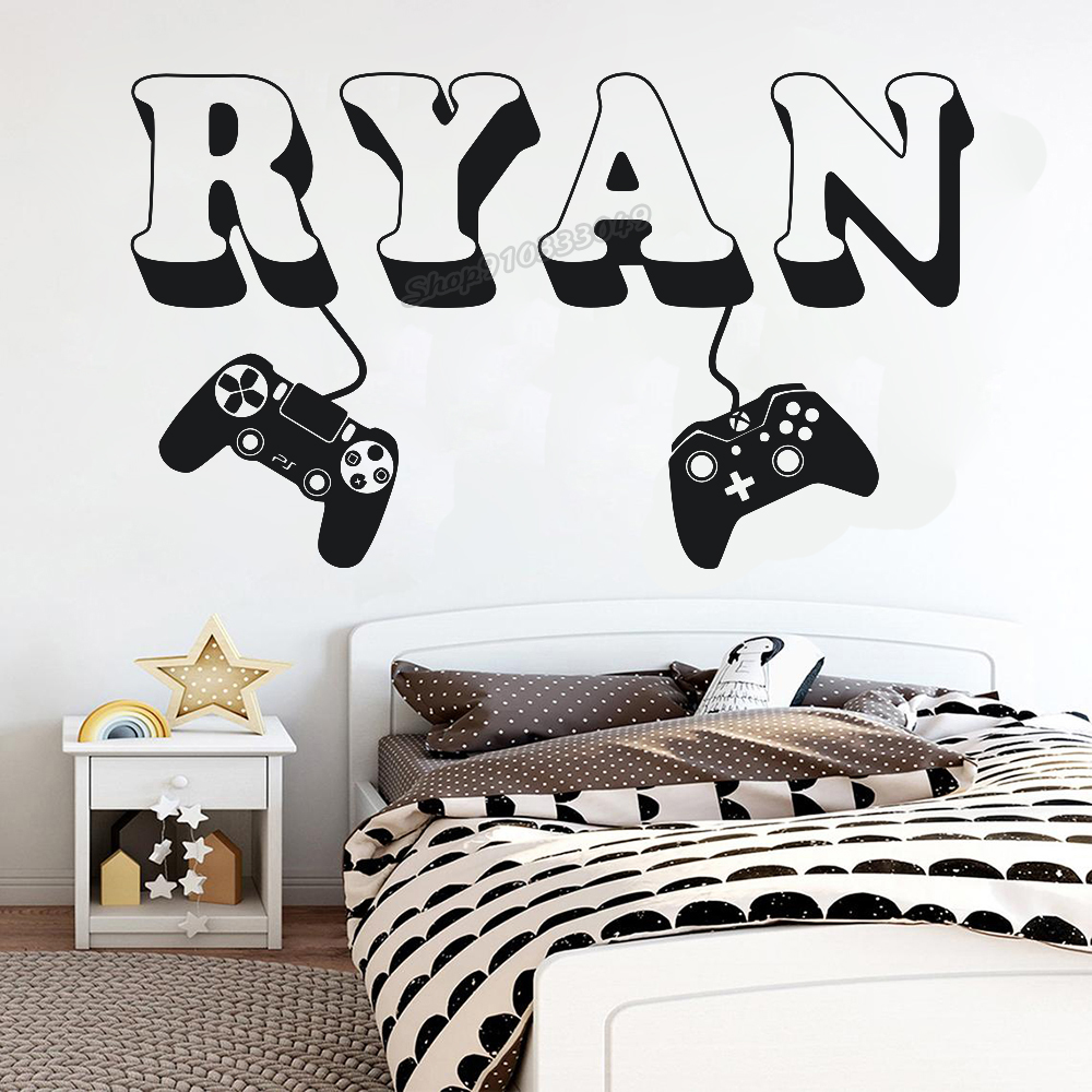 Gamer wall Sticker Custom Name - огляд і ціна Gaming Accessories Wall
