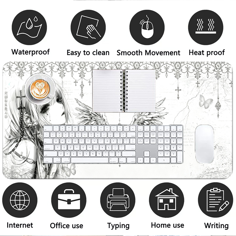 Leather Mousepad Black White A - огляд і ціна Gaming Accessories For Setup