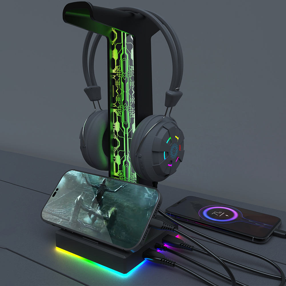 RGB Gaming Headphone Stand Dua - огляд і ціна Gaming Accessories For Setup